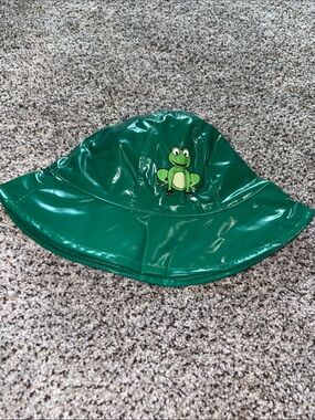 Green Kids Frog Rain Hat